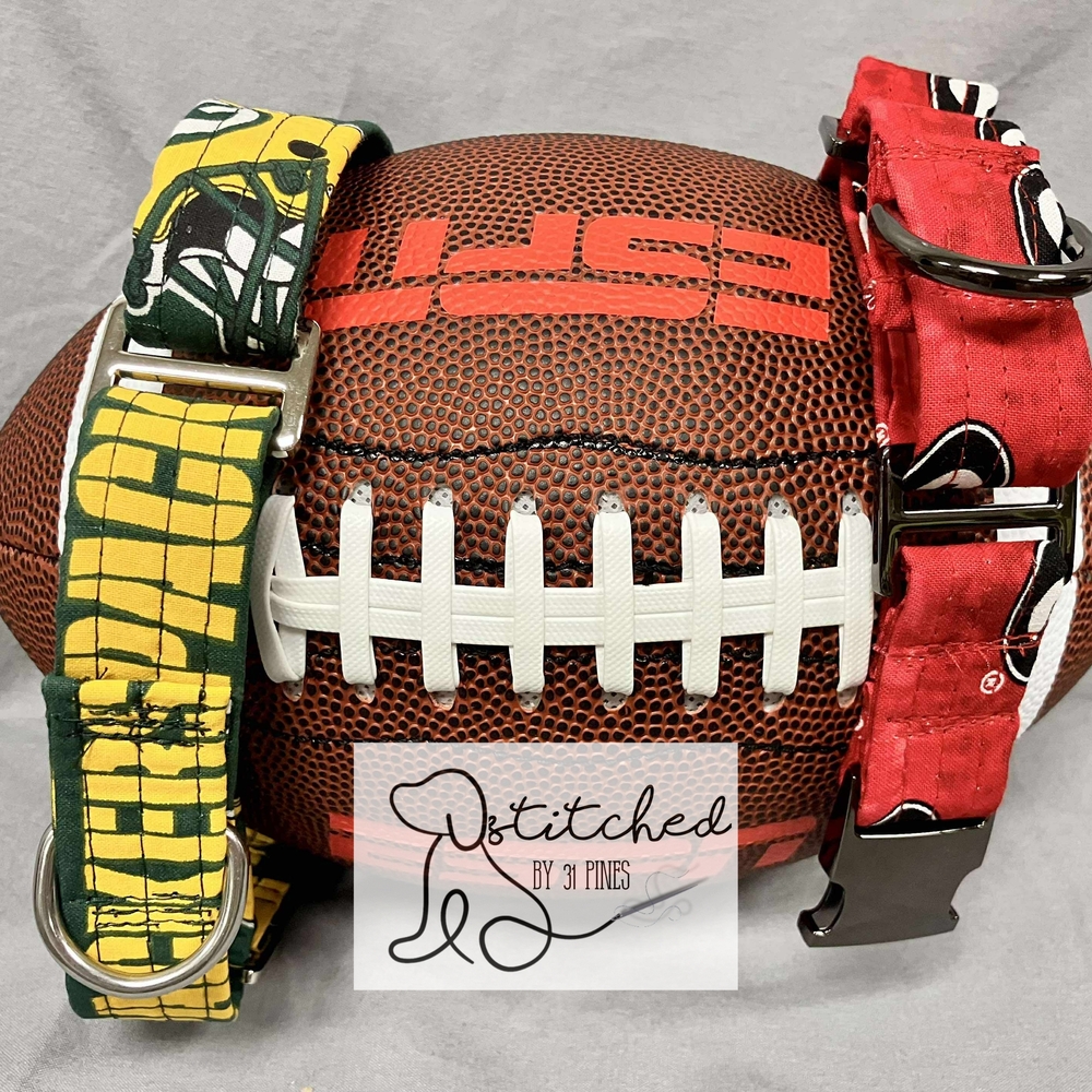 Green and Red Dog Collars